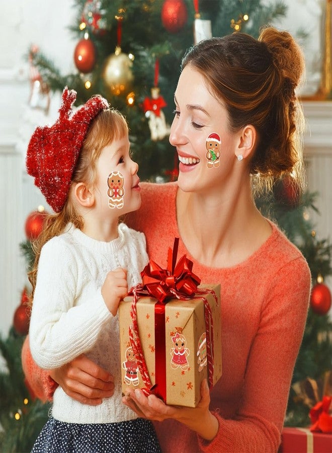 AWEELON 1000Pcs Christmas Stickers Roll Gingerbread Man Decals 10 Designs Funny Cartoon Xmas Adhesive Decorative Seal Stickers for Gift Greeting Card Party Supplies - Image 5
